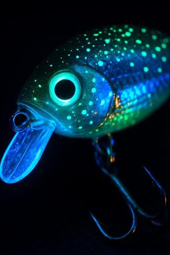 Светящаяся в ультрафиолете приманка для ночной ловли хищника