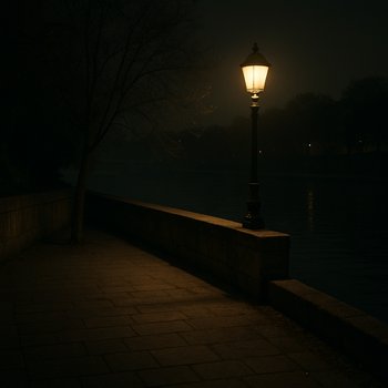 Тихий угол набережной вдали от основного потока людей