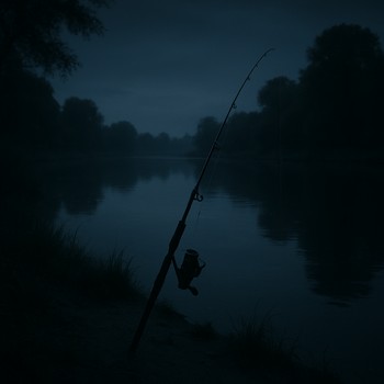 Тихий берег ночью, где свет спрятан от воды