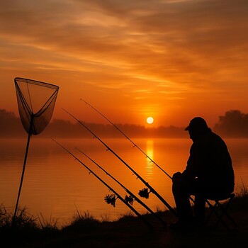 Горизонт над водой, подсвеченный первыми лучами утреннего солнца